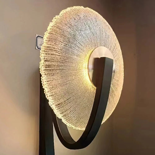 applique murale led en métal et verre pour luminaires 3000k