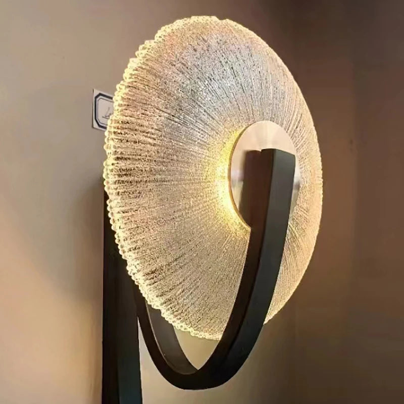 applique murale led en métal et verre pour luminaires 3000k - vue 7 sur 8
