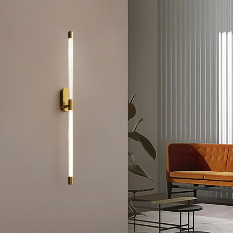 applique murale moderne en cuivre avec lignes géométriques dorées - vue 5 sur 12