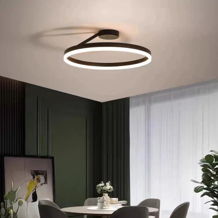 Lustre Led rond moderne à intensité variable - vue 2 sur 9