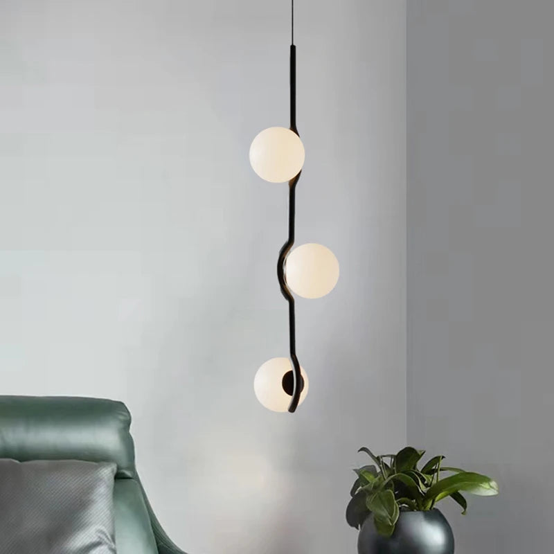 suspension en verre pour décoration intérieure ampoule non incluse - vue 2 sur 10