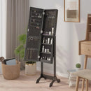 Black foot mirror 34x37x146 cm, home decoration wall Deco living room decoration