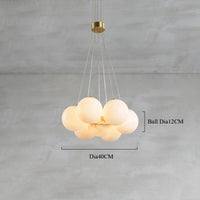Lustre LED en forme de lune pour décoration de villa de luxe