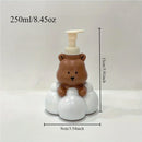 bouteille mousse ours cartoon distributeur savon désinfectant mains portable