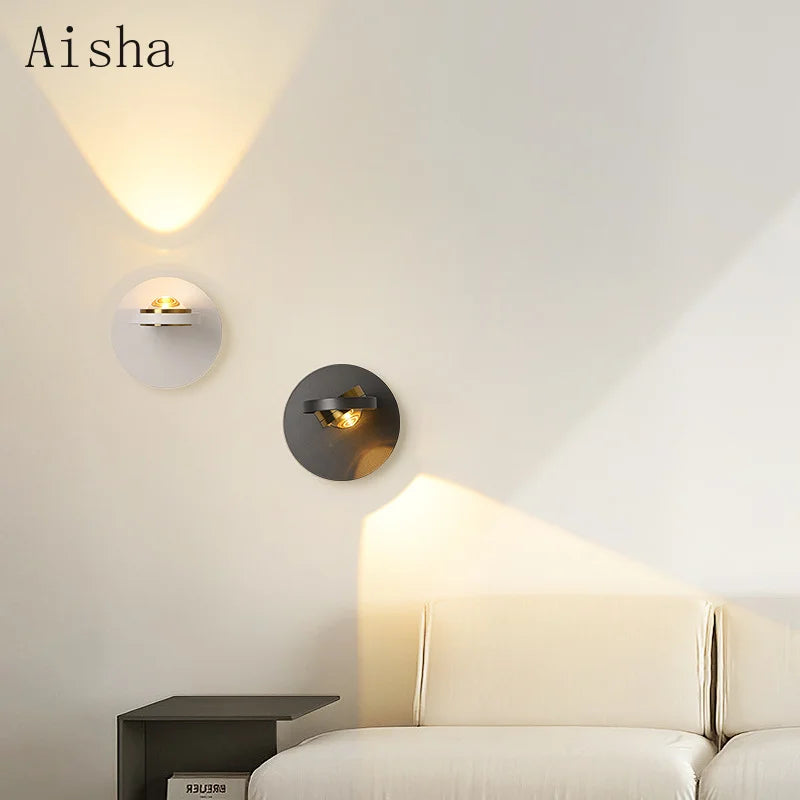 Minimalist rotating designer wall light for interior decoration - vue 3 sur 10