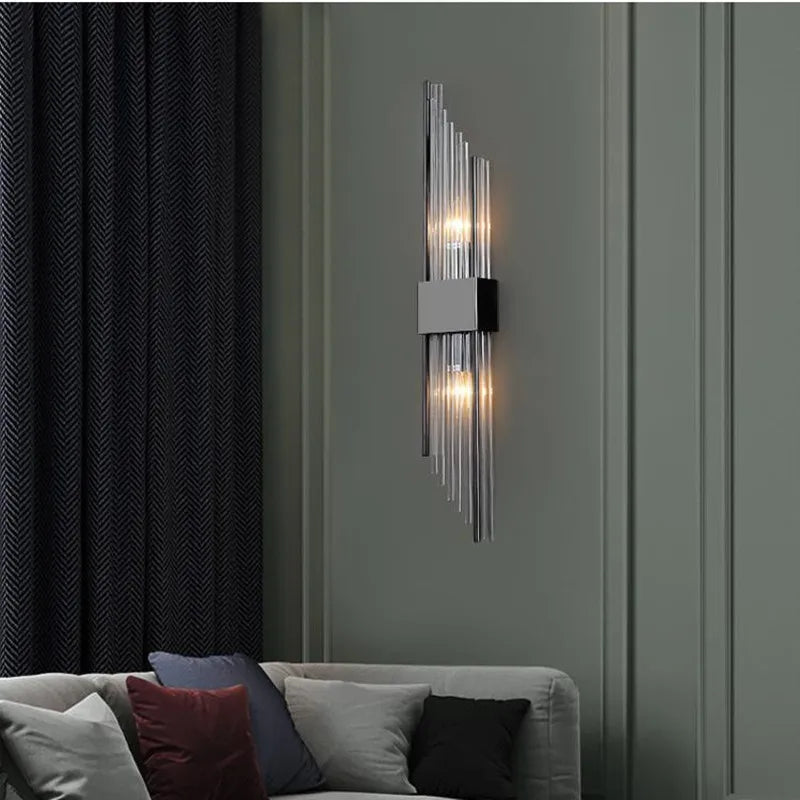 applique murale led en cristal luxe design nordique pour intérieur élégant - vue 6 sur 9