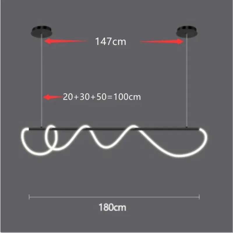 lustre design nordique à led intensité variable pour intérieur