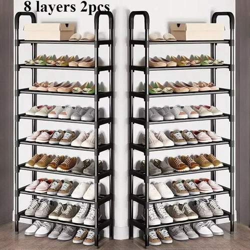 étagère à chaussures en métal à 5 niveaux gain de place tendance - vue 13 sur 16