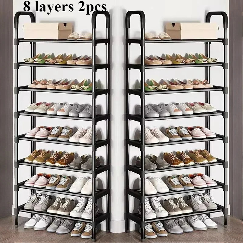 étagère à chaussures en métal à 5 niveaux gain de place tendance - vue 12 sur 16