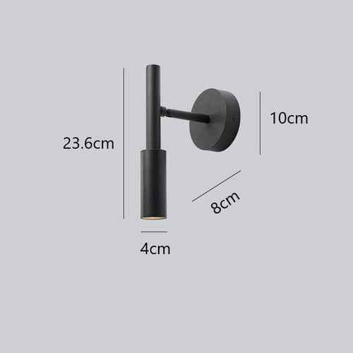 Minimalist nordic rotatable LED aluminium wall light - vue 9 sur 9