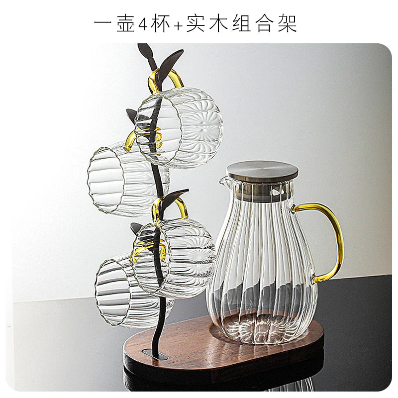 Pichet theiere verre borosilicate resistant chaleur moderne