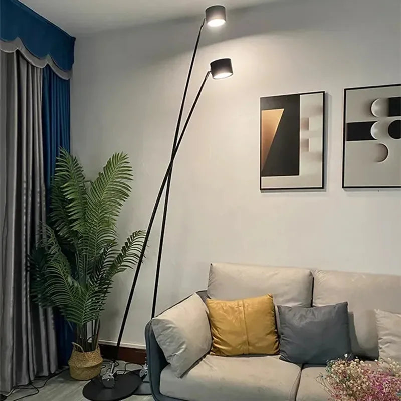 lampadaire led nordique longue conception pour tables basses