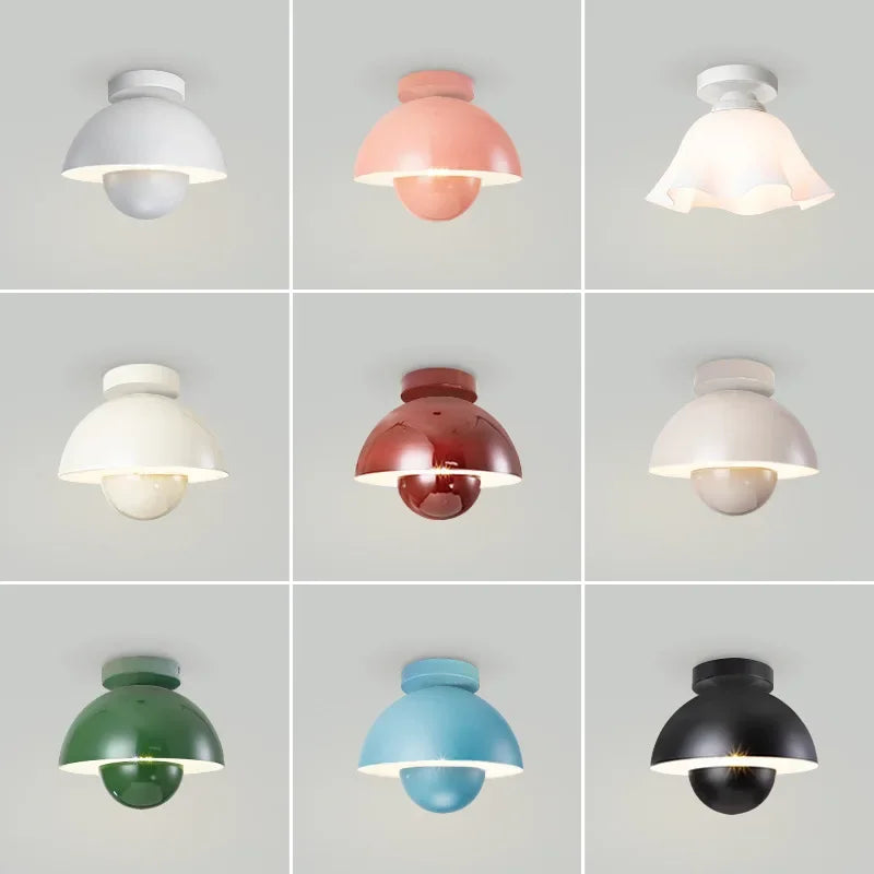 plafonnier led semi-circulaire moderne pour allée balcon escalier - vue 6 sur 12