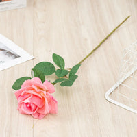 Realistic artificial rose branch for decoration and photography