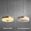 suspension en marbre blanc design en cuivre pour intérieur élégant