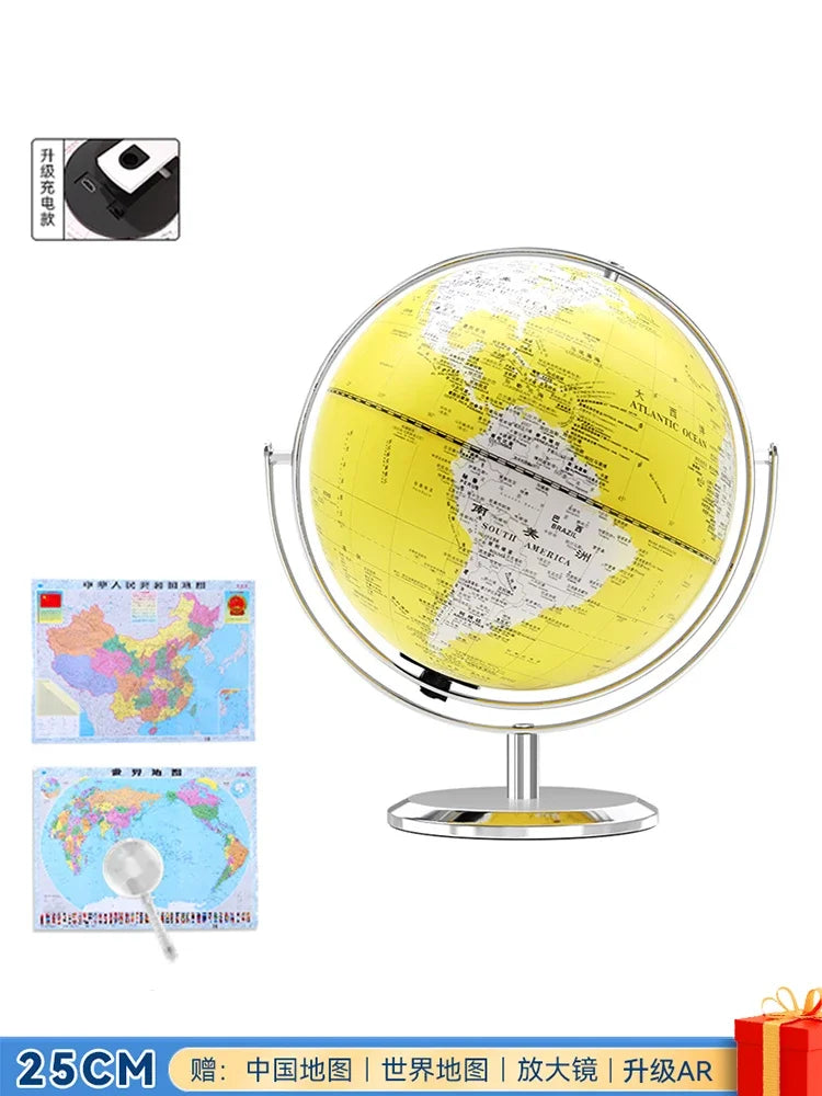 globe lumineux éducatif carte du monde décoration géographie - vue 16 sur 19