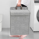 1pc Foldable Adhesive Laundry Basket Hamper, Multifunctional Punch Free Wall Hanging Washing Clothes Mesh Hook Organizer