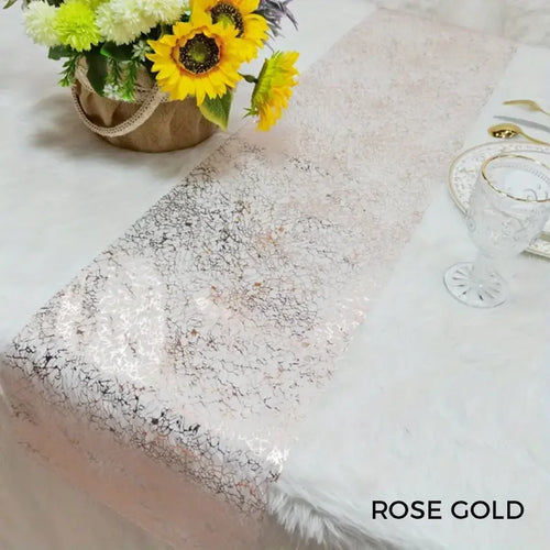 Chemin de table rose gold paillettes métallisées fête - vue 6 sur 7