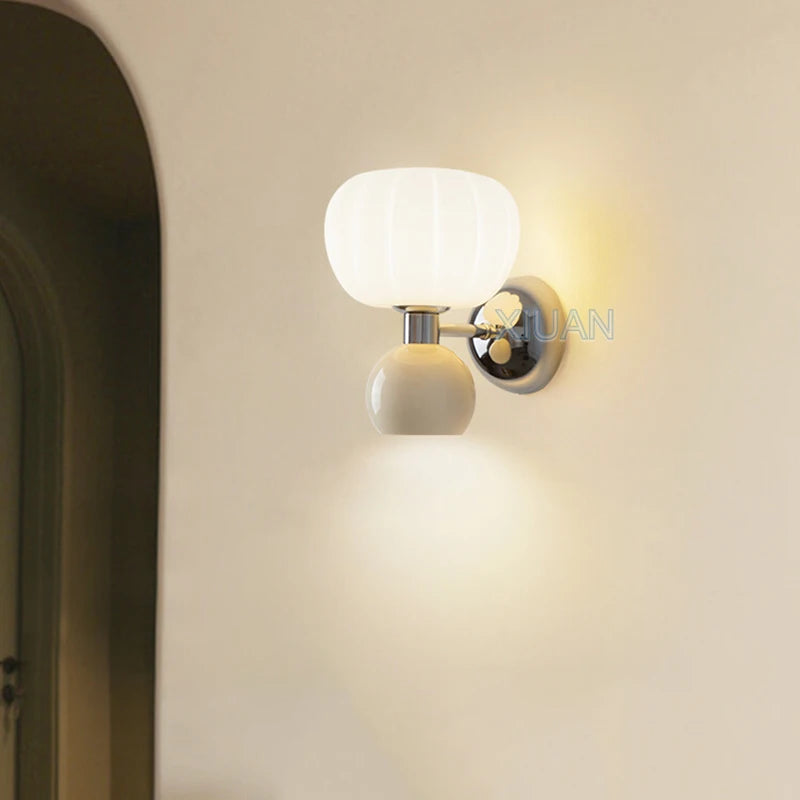 applique murale lampe citrouille pour enfants haut et bas - vue 5 sur 8
