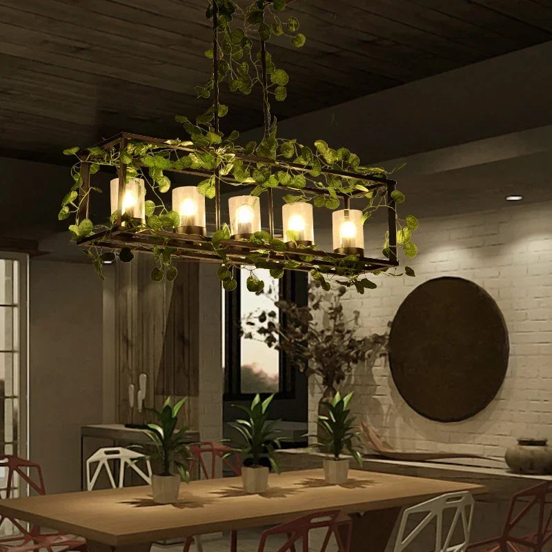 lustre végétal pour décoration de restaurant et bar - vue 7 sur 14