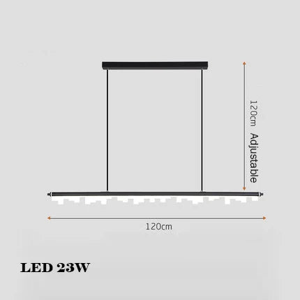 Modern minimalist gold and black chandelier for pendant lighting - vue 8 sur 12