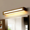 Applique murale LED en bois massif à longue bande de style nordique