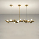 suspension design art déco en or chromé pour éclairage moderne