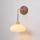 Walnut Wood Glass Brass, Wabi-sabi minimalist Modern style, Wall Sconce light for Bedroom, Bedside, Living, Dining Room