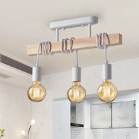 suspension double usage rétro art américain en bois