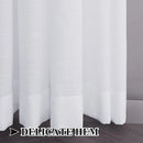 Voilage imitation lin moderne translucide pour salon chambre