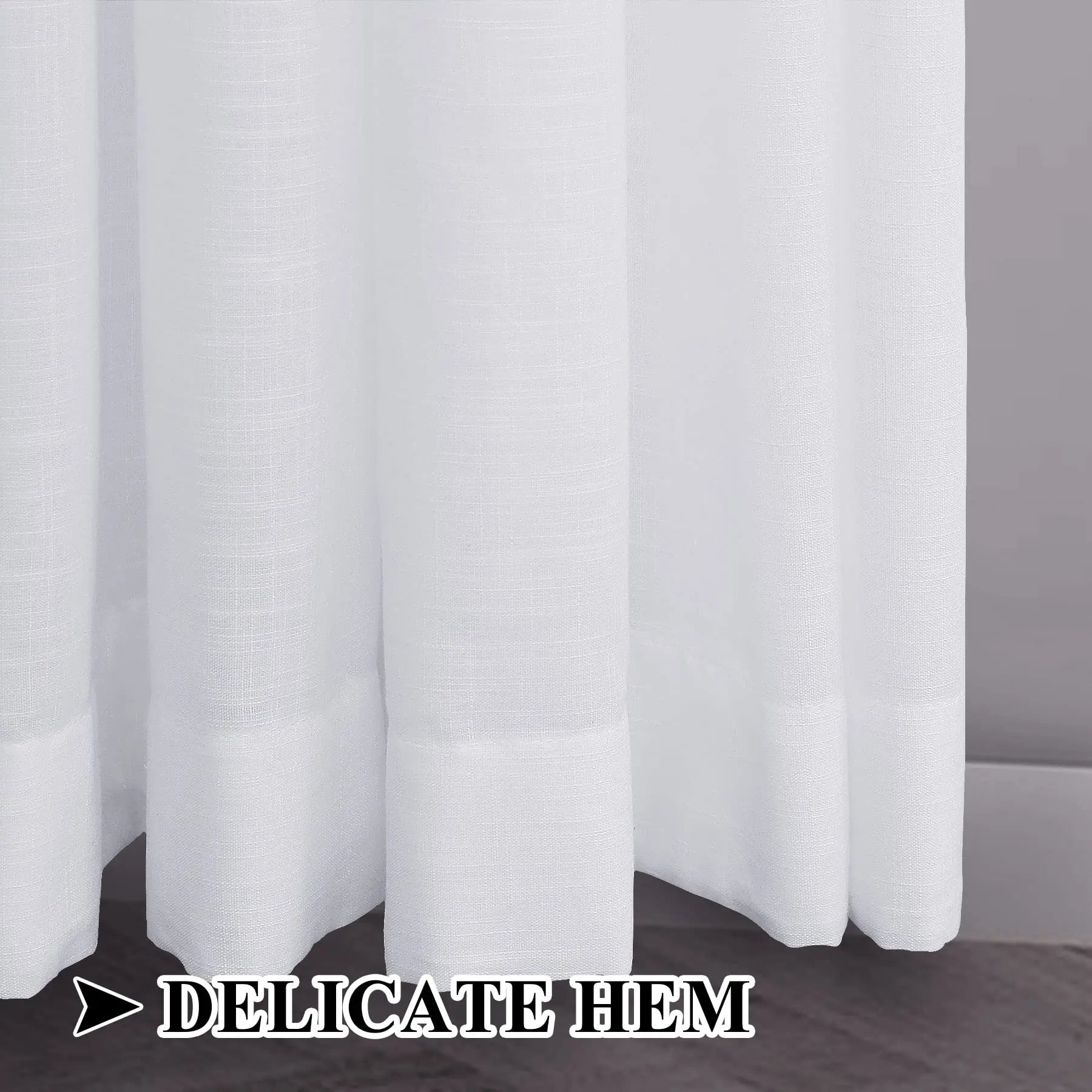 Voilage imitation lin moderne translucide pour salon chambre