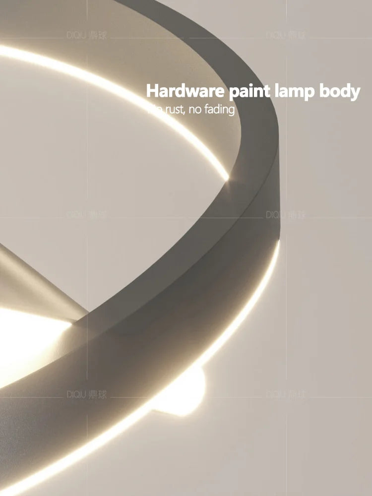 modern creative minimalist ring chandelier for home - vue 5 sur 10