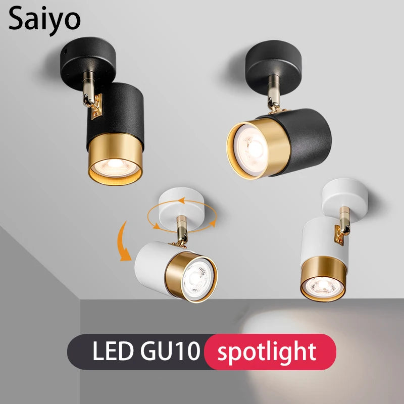 projecteurs led 	gu10 spot lumière monté en surface rotatif