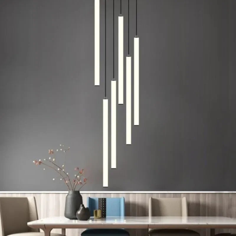 lustre moderne à led pour espaces de grande hauteur - vue 5 sur 14