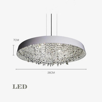 Modern minimalist crystal chandelier for interior decoration - vue 8 sur 12