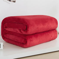 plaid flanelle polaire corail doux pour lit salon