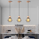 suspension vintage en bois luminaire led suspendu