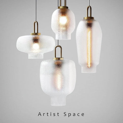 Suspension LED au Design nordique moderne en verre - vue 2 sur 10