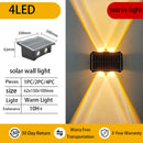 Waterproof solar wall light for decorative outdoor lighting