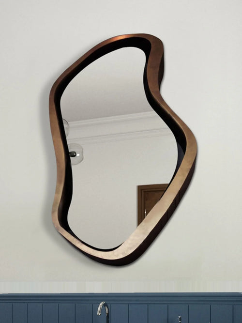 Creative nordic minimalist wall mirror with LED lighting - vue 5 sur 8