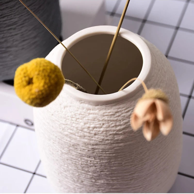 vase en céramique décoratif pour fleurs sèches intérieur maison - vue 7 sur 10
