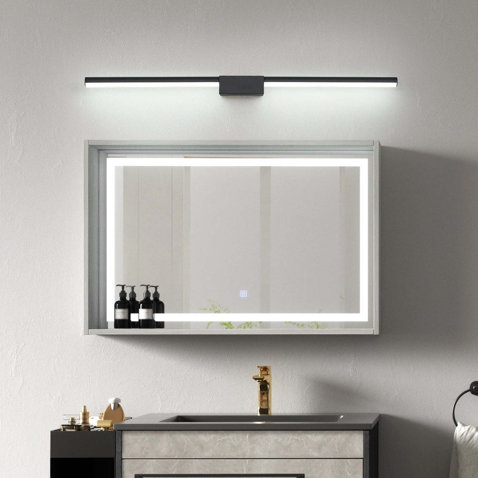 applique murale en acrylique éclairage moderne pour miroir et vanité - vue 4 sur 12