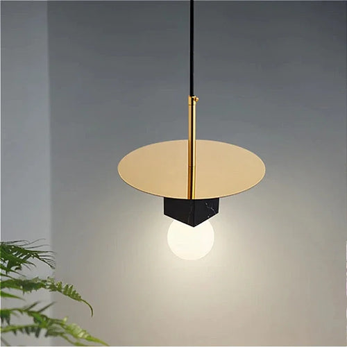 Nordic marble chandelier minimalist creative design for modern decor - vue 2 sur 7