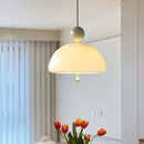 lustre rétro médiéval en verre crème pour intérieur élégant