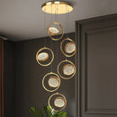 lustre minimaliste deluxe en anneau led pour villa