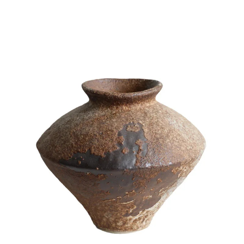 Retro And Nostalgic Handmade Ceramic Vases, Homestay Hotels, Zen Inspired Flower Arrangements, New Chinese Style Decorations - vue 3 sur 6