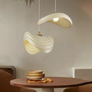 Nordic minimalist Wabi Sabi cream style LED pendant light for restaurant, bar, dining room, loft, home decor and stairs chandelier