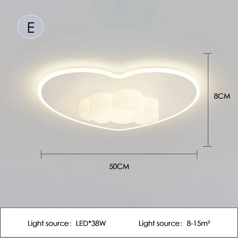 plafonnier nuage LED pour chambre d'enfant minimaliste et chaleureux