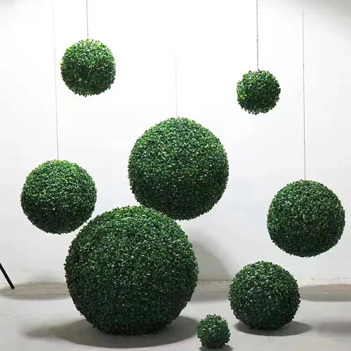 boule de gazon artificiel décorative pour extérieur et jardin - vue 2 sur 6
