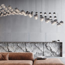 Modern cubic design villa pendant lights, Nordic living room, hotel lobby lights, restaurant, bar interior decoration lights
